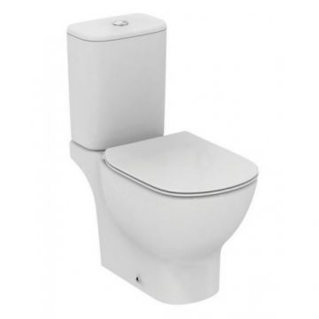 Set vas wc Ideal Standard Tesi Aquablade, cu capac slim soft-close si rezervor - Culoare Alb pal