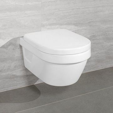 Set Vas Wc Villeroy & Boch Architectura Rimless suspendat cu capac Soft Close, Quick release - Culoare Alb pal