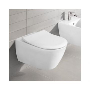 Set vas Wc Villeroy & Boch Subway 2.0 cu Direct Flush suspendat cu capac soft-close slim