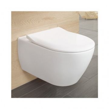 Set vas Wc Villeroy & Boch Subway 2.0 suspendat cu capac soft-close slim