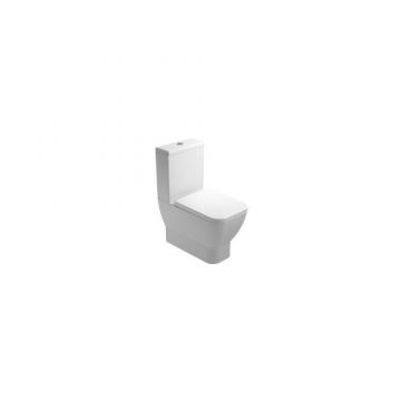 Vas Wc Gala Emma Square Back-to-Wall Compact Rimless stativ - Culoare Alb pal