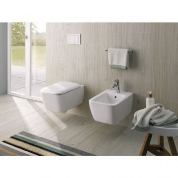 Vas Wc Geberit Icon Square Rimfree suspendat - Culoare Alb pal