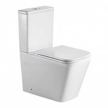 Vas WC monobloc Wellis Aurora Tornado, alb lucios - Culoare Alb pal