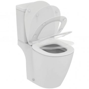 Set vas Wc Ideal Standard Connect Cube cu rezervor si capac inchidere lenta