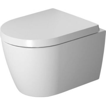 Vas WC suspendat Duravit Me by Starck Rimless Compact 48x37cm HygieneGlaze alb alpin